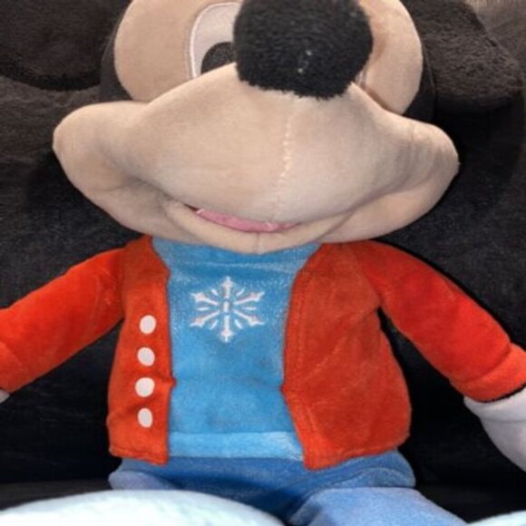 2017 Disney Mickey Mouse Plush 19" Large Snowflake Christmas Holiday Pre Owned - Picture 6 of 11